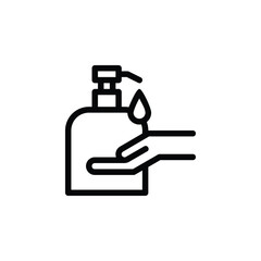 vector icon illustration of hand sanitizer, symbolizing hygiene and health safety practices