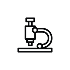 vector icon illustration of a microscope, representing scientific research, discovery, and exploration