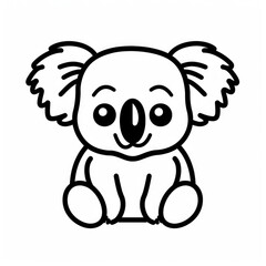 Obraz premium Wildlife Graphic: Koala Outline in Safari Avatar for Zoo and Animal Lovers