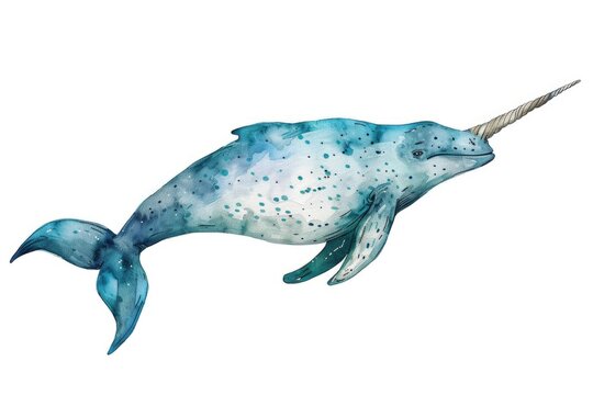 recommend clip art: Watercolor Whale Narwhal Clipart for Ocean and Nautical Themed Designs: Wedding Invitations,