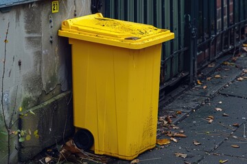 Yellow Spill Kit Wheelie Bin for Chemical and Oil Spills. Keep Your Building Safe and Clean
