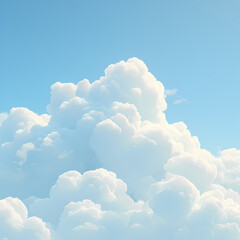 Elevate Your Marketing with a Tranquil Cloudscape - High-Quality 3D Rendering for Any Campaign