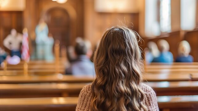 A conceptual image illustrating the emotional impact of divorce court proceedings on a child, symbolizing child advocacy and custody rights during parental separation.