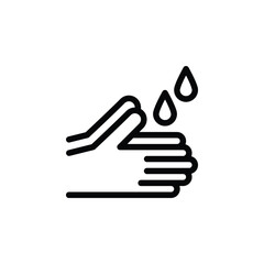 vector icon illustration of washing hands, promoting hygiene practices and health