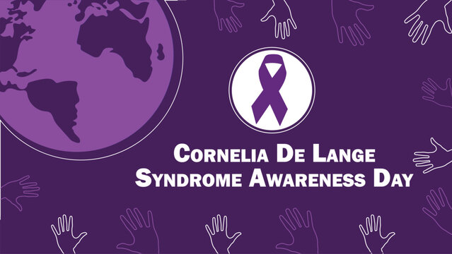 Cornelia De Lange Syndrome Awareness Day vector banner design