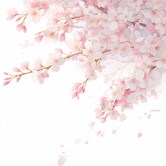A Captivating Cherry Blossom Watercolor Illustration for Nature Lovers and Art Enthusiasts