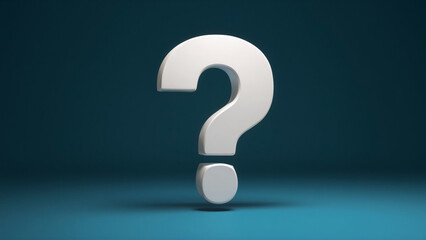 A captivating 3D design of a question mark vector smooth sharp lines futuristic design