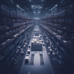 An Awe-Inspiring View of a Modern Distribution Center with High Bay Storage