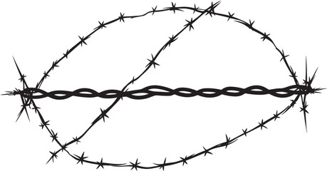 Surreal Barbed Wire Vector Illustrations Dreamy Realms