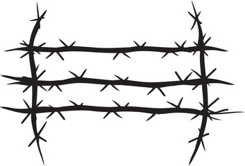 Grunge Barbed Wire Vector Elements Raw and Gritty