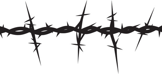 Stylish Barbed Wire Vector Art Fashionable Flair