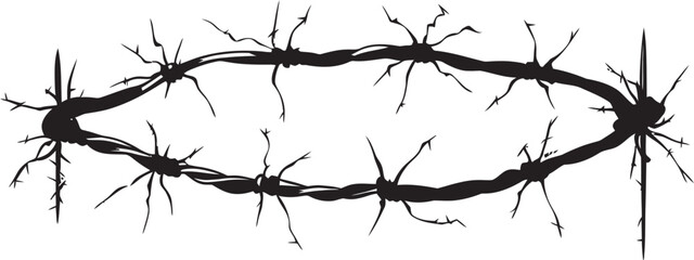 Surreal Barbed Wire Vector Graphics Fantastical Forms