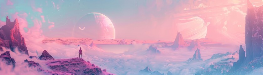 Fototapeta premium Craft a digital illustration of surreal