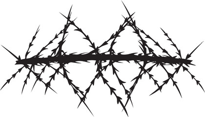 Minimalist Barbed Wire Vector Illustrations Essential Expressions
