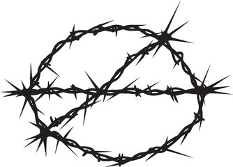 Minimalist Barbed Wire Vector Silhouettes Clean Lines
