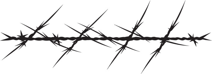Delicate Barbed Wire Vector Ornaments Intricate Detailing