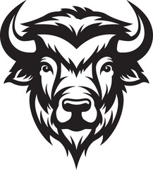 Bold Bison Logo Design with Geometric Elements