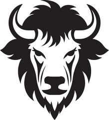 Bison Symbol Vector with Traditional Patterns