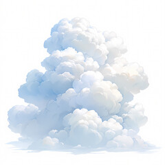 Elevate your vision with a radiant cloud formation bursting onto the scene. This high-resolution image captures a dreamy, transparent cloud against a clear backdrop, perfect for adding an air of