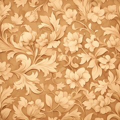 Vintage Wallpaper with Floral Pattern and Transparency, Ideal for Laptop Screenshots