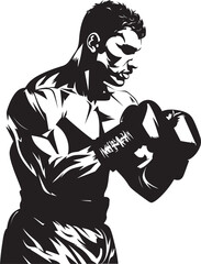 Precision Fighter Boxing Man in Vector