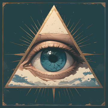 Ancient Symbol of Wisdom and Power - All-Seeing Eye Graphic