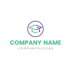 convocation cap logo design, vector logo design 