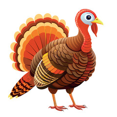 Male turkey with its plumage-