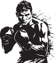 Fighting Phenomenon Vector Art of Exceptional Boxer