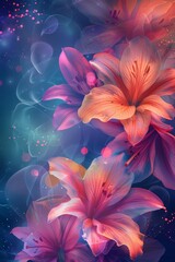 Fototapeta premium Beautiful abstract background of clematis flowers