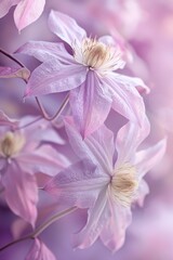 Beautiful abstract background of clematis flowers