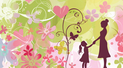 Mother's Day vector design background for writing