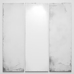 Striking Modern Vertical Frames, Three-Panel Gallery Wrapped Canvas Artwork