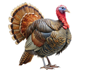 Male turkey with its plumage-