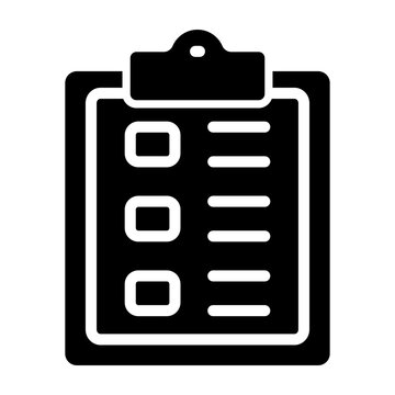 Exam paper Vector Glyph Icon Design