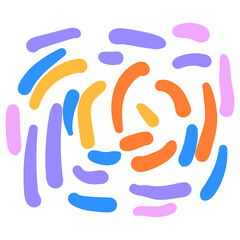 Fun colorful line doodle pattern. Creative minimalist style art background 