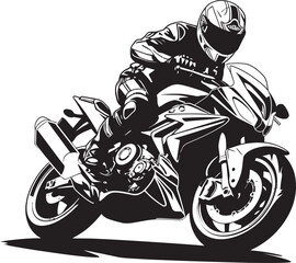 Retro Rush Cafe Racer Bike Racing Vector Illustration Compilation