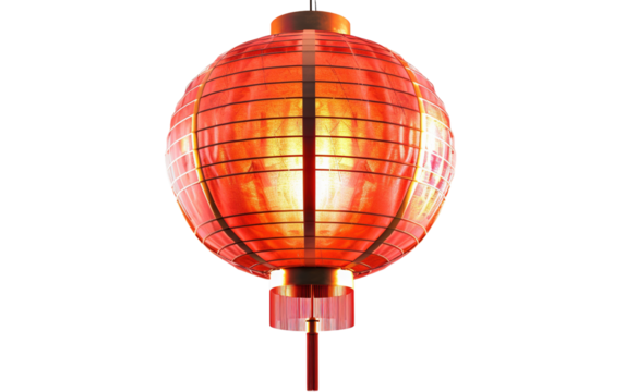 Chinese red lanterns on white background,png
