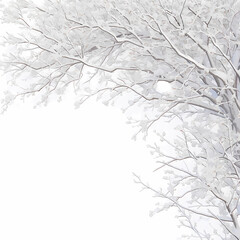 Embrace the serene charm of a snow-laden tree in this winter wonderland image. Perfect for seasonal promotions or holiday content.