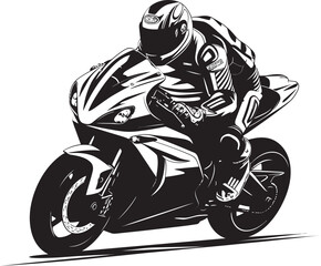 Thrilling Throwback Cafe Racer Motorcycle Racing Vector Graphics Selection