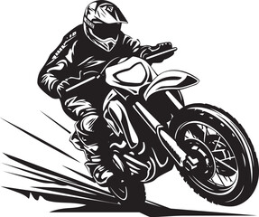 Nostalgic Speed Cafe Racer Motorcycle Racing Vector Graphics Series