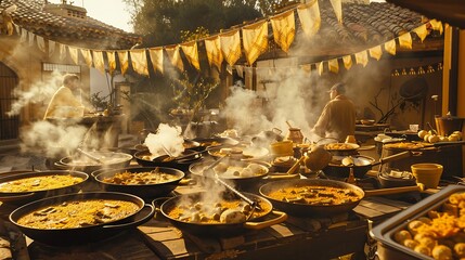 "Vibrant Flavors of Valencia: A Glimpse into Traditional Spanish Culture Through Authentic Cuisine and Colorful Markets" © hani