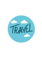 An icon with the summer travel logo on a white background