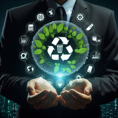 Recycle Symbol Environmental Concept, generative AI 