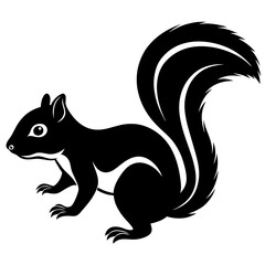 Indian Palm Squirrel Vector Silhouette: Capturing the Essence of Nature in Digital Art