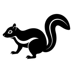Indian Palm Squirrel Vector Silhouette: Capturing the Essence of Nature in Digital Art