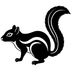 Indian Palm Squirrel Vector Silhouette: Capturing the Essence of Nature in Digital Art