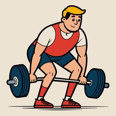 Deadlifts vector illustration