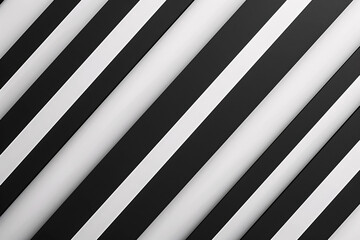 Obraz premium Black and white striped pattern with subtle gray shadows for depth