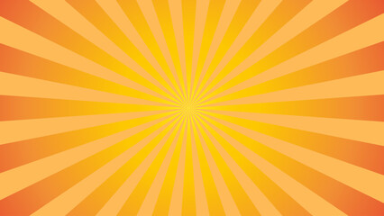 Retro Sunburst Background with Organic Shapes.